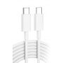Podatkovni in polnilni kabel USB-C / USB-C za iPhone / iPad / MacBook / AirPods - 2 m - bela