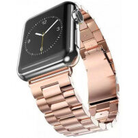 Luxusní řemínek z nerezové oceli pro Apple Watch Ultra 49mm / 46mm / 45mm / 44mm / 42mm - růžovozlatý
