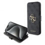 Guess 4G Metal Logo flip ovitek za iPhone 15 Plus - siva