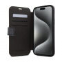 Guess 4G Metal Logo flip ovitek za iPhone 15 Plus - siva
