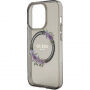 Guess Flowers Ring Glossy Logo Cover z MagSafe za iPhone 13 Pro Max - siv