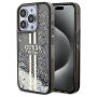 Guess ovitek Liquid Glitter Gold Stripe za iPhone 15 Pro Max - siv