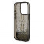 Guess ovitek Liquid Glitter Gold Stripe za iPhone 15 Pro Max - siv