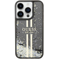 Guess ovitek Liquid Glitter Gold Stripe za iPhone 13 Pro Max - siv