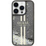 Guess ovitek Liquid Glitter Gold Stripe za iPhone 15 Pro Max - siv