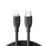 JOYROOM SA29-CL3 silikonski podatkovni in hitri polnilni kabel 30W USB-C / Lightning za iPhone / iPad / iPod / AirPods - 2 m - črn