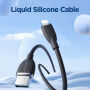 JOYROOM SA29-AL3 USB-A / Lightning silikonski polnilni in podatkovni kabel za iPhone / iPad / iPod / AirPods - 2 m - črn