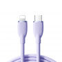 JOYROOM SA29-CL3 silikonski podatkovni in hitri polnilni kabel 30W USB-C / Lightning za iPhone / iPad / iPod / AirPods - 2 m - vijoličen