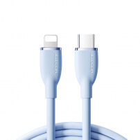 JOYROOM SA29-CL3 silikonski podatkovni in hitri polnilni kabel 30W USB-C / Lightning za iPhone / iPad / iPod / AirPods - 2 m - svetlo moder