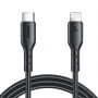 JOYROOM SA26-CL3 polnilni in podatkovni kabel 30W USB-C / Lightning za iPhone / iPad / iPod / AirPods - 2 m - črn