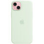 Originalni silikonski ovitek Apple z MagSafe za iPhone 15 Plus - light mint
