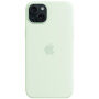 Originalni silikonski ovitek Apple z MagSafe za iPhone 15 Plus - light mint