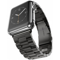 Luksuzni pašček iz nerjavnega jekla za Apple Watch 42mm / 41mm / 40mm / 38mm - črna