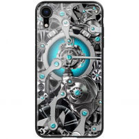 NILLKIN Spacetime ovitek s steklenim hrbtom za iPhone XR