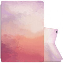 Etui Watercolor Pattern za iPad 10.2" (2019-2021) - oranžno roza