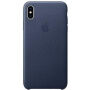 Originalna usnjena torbica Apple za iPhone XS Max - polnočno modro