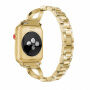 Kovinski trak, posut s kamni za Apple Watch Ultra 49mm / 46mm / 45mm / 44mm / 42mm - zlati
