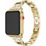 Kovinski trak, posut s kamni za Apple Watch Ultra 49mm / 46mm / 45mm / 44mm / 42mm - zlati