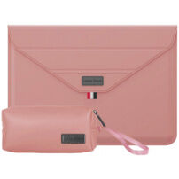 Etui s stojalom in torbico za dodatke za iPad do 13" / MacBook do 14" - roza