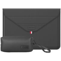 Ovitek s stojalom in torbo za dodatke za MacBook do 16" - siv
