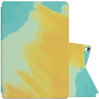 Etui Watercolor Pattern za iPad Air 3 (2019) / Pro 10,5" - rumeno zelen