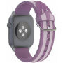 Silikonski trak s črtami za Apple Watch 42mm / 41mm / 40mm / 38mm - vijolična