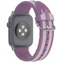 Silikonski trak s črtami za Apple Watch 42mm / 41mm / 40mm / 38mm - vijolična