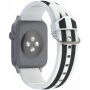 Silikonski trak s črtami za Apple Watch Ultra 49mm / 46mm / 45mm / 44mm / 42mm - črno-belo