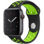 Silikonski trak za Apple Watch 42mm / 41mm / 40mm / 38mm - črna-zelena