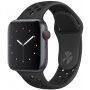 Silikonski trak za Apple Watch 42mm / 41mm / 40mm / 38mm - črna-siva