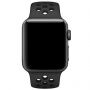 Silikonski trak za Apple Watch 42mm / 41mm / 40mm / 38mm - črna-siva