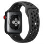 Silikonski trak za Apple Watch 42mm / 41mm / 40mm / 38mm - črna-siva