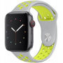 Silikonski trak za Apple Watch 42mm / 41mm / 40mm / 38mm - siva-rumena