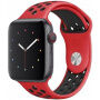 Silikonski trak za Apple Watch 42mm / 41mm / 40mm / 38mm - rdeča-črna