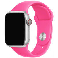 Silikonski trakec s krajšo in daljšo sponko za Apple Watch 42mm / 41mm / 40mm / 38mm - neonsko rožnata