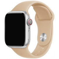 Silikonski trakec s krajšo in daljšo sponko za Apple Watch 42mm / 41mm / 40mm / 38mm - bež