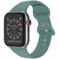 Silikonski trakec z metuljasto zaponko za Apple Watch 42mm / 41mm / 40mm / 38mm - mentol