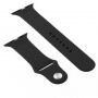 Silikonski trakec z ovitkom s kaljenim steklom za Apple Watch 42mm - črna