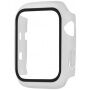 Silikonski trakec z ovitkom s kaljenim steklom za Apple Watch 42mm - bela