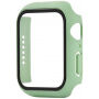 Silikonski trakec z ovitkom s kaljenim steklom za Apple Watch 41mm / 40mm - pastelno zeleni