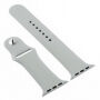 Silikonski trakec z ovitkom s kaljenim steklom za Apple Watch 45mm / 44mm - svetlo siva
