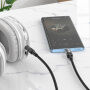 Hoco UPA27 Crystal Clear priključni kabel AUX USB-C / 3.5mm jack za iPhone / iPad - črn