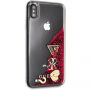 Ovite za obleko za usne z bleščicami Guess za iPhone XS Max - malina