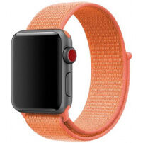 Najlonski trak z zapiranjem na ježka za Apple Watch 42mm / 41mm / 40mm / 38mm - oranžen