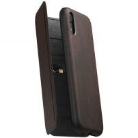 Nomad Folio usnjena trivratna torbica za Apple iPhone XR - rjava