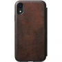 Nomad Folio usnjena trivratna torbica za Apple iPhone XR - rjava