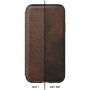 Nomad Folio usnjena trivratna torbica za Apple iPhone XR - rjava