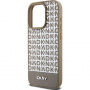 Etui DKNY Repeat Pattern Bottom Stripe z MagSafe za iPhone 14 Pro Max - rjav
