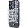 Etui DKNY Repeat Pattern Bottom Stripe z MagSafe za iPhone 13 Pro Max - črn