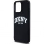 Silikonski etui DKNY Arch Logo z MagSafe za iPhone 15 Pro Max - črn